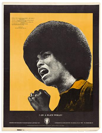 (BLACK PANTHERS.) Richard McCrary; designer. I Am a Black Woman! / "Let's Get On the Case!"